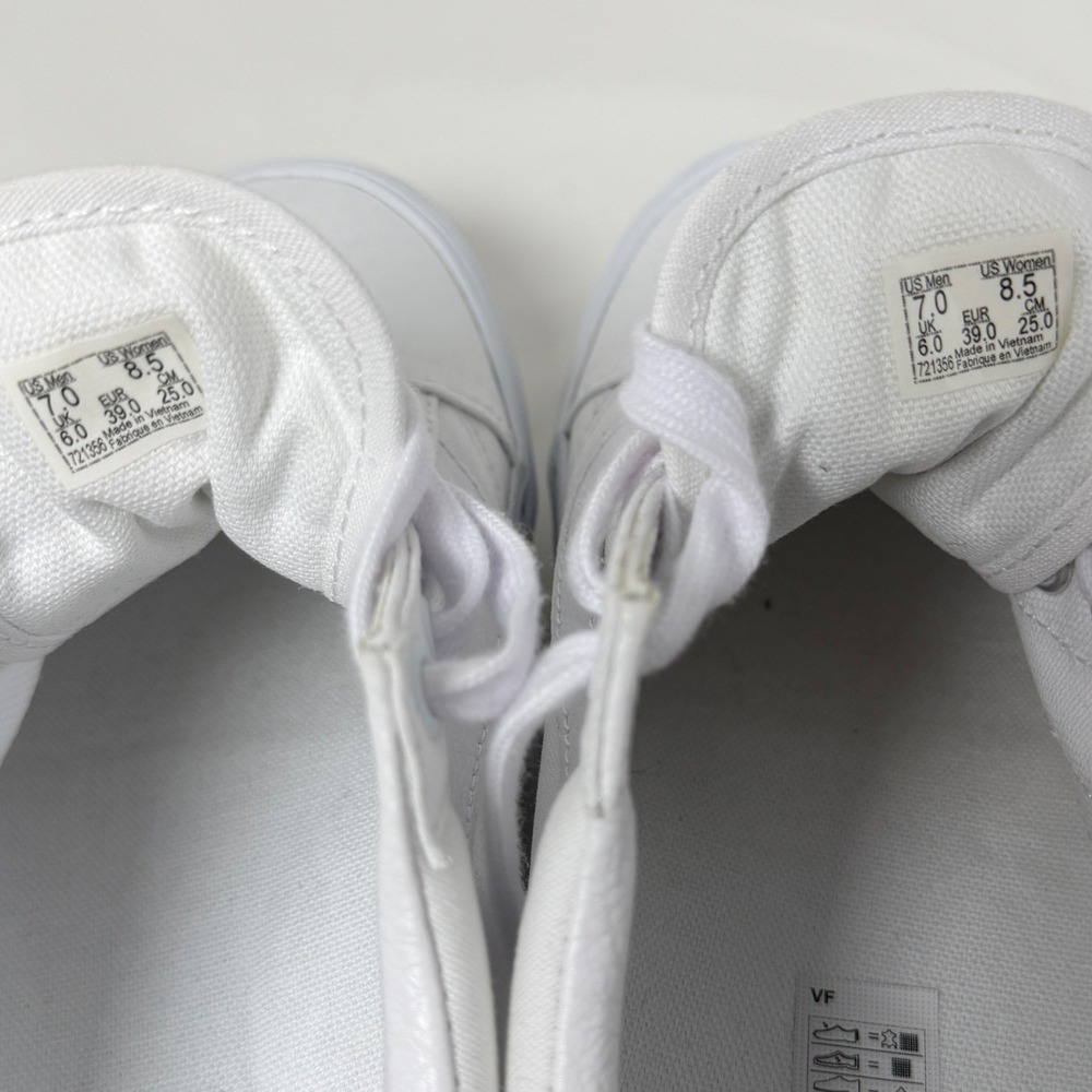 Vans Old Skool Stackform True White Canvas Platform Sneakers Mens 7 Womens 8.5 - Picture 8 of 16